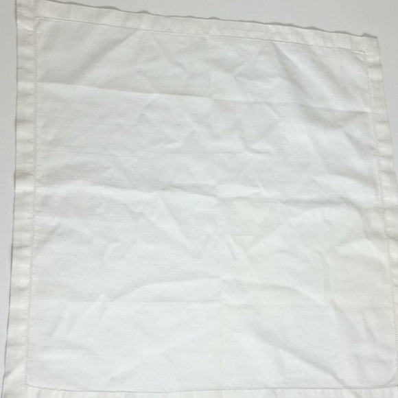 Ten White Linen Napkins - Picture 3 of 8